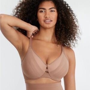 SPANX Illusion Lace Vintage Rose/Café Minimizer Bra, 38DD, NWT